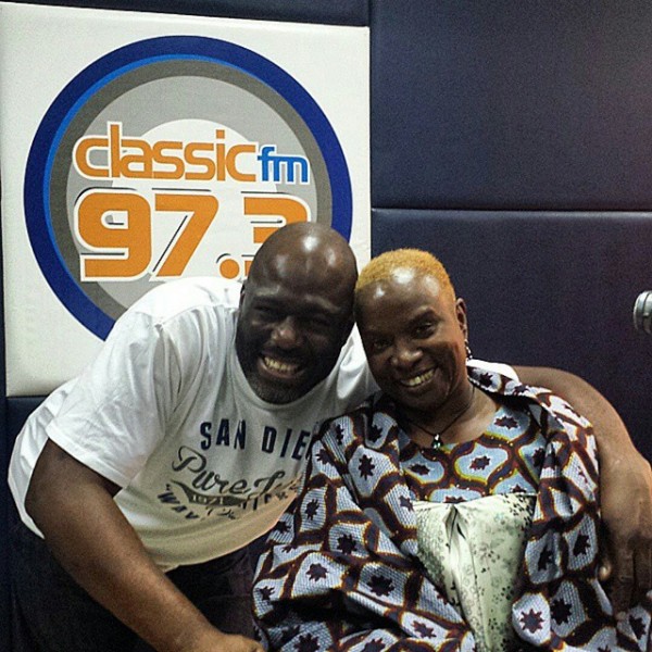 Angelique Kidjo making radio appearances the day before