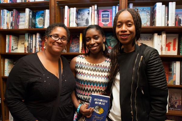 [L-R] Award winning novelist Yvette Edwards, Irenosen Okojie, Joy Francis, founder of Words of  Colour