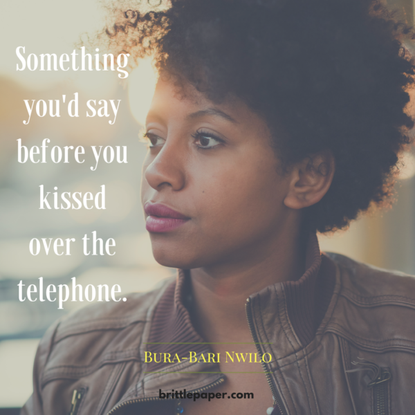 something you'd say before you kissed over the telephone