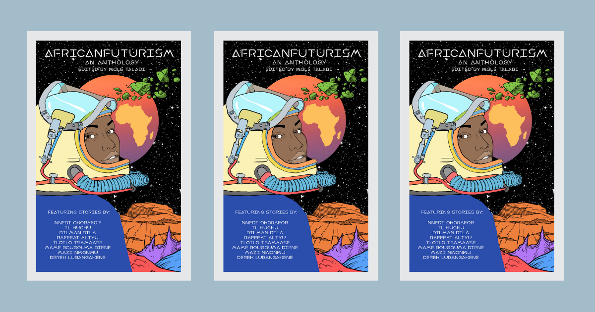 Free Download of Africanfuturism: An Anthology | Stories by Nnedi Okorafor, TL Huchu, Dilman Dila, Rafeeat Aliyu, Tlotlo Tsamaase, Mame Bougouma Diene, Mazi Nwonwu, and Derek Lubangakene