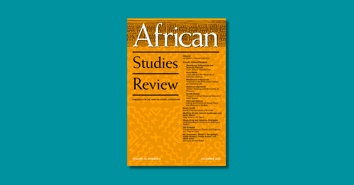 On Visuals and Selling the Promise of Sexual Plaisir and Pleasure in  Abidjan, African Studies Review
